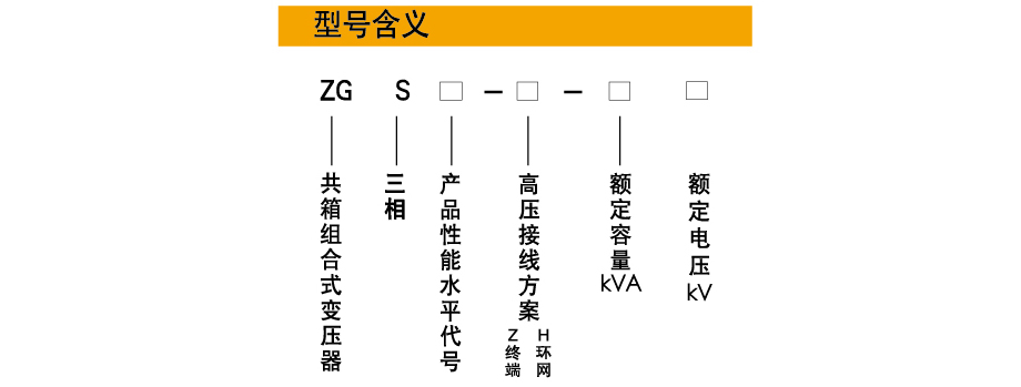 ZGS組合式變壓器型號,ZGS組合式變壓器參數說明